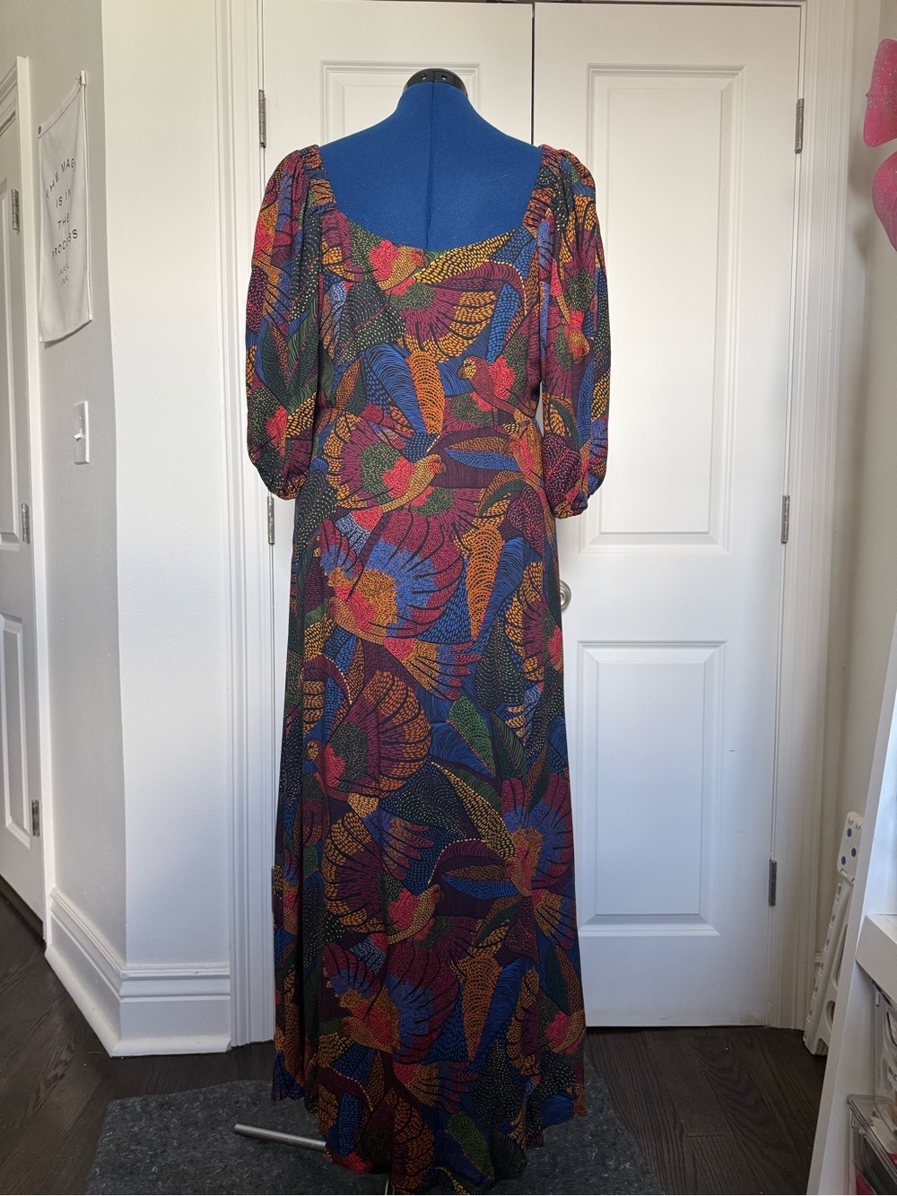 FARM Rio Bold Tropical-Print Maxi Dress in Blue, Red, Green - Picture 5 of 5